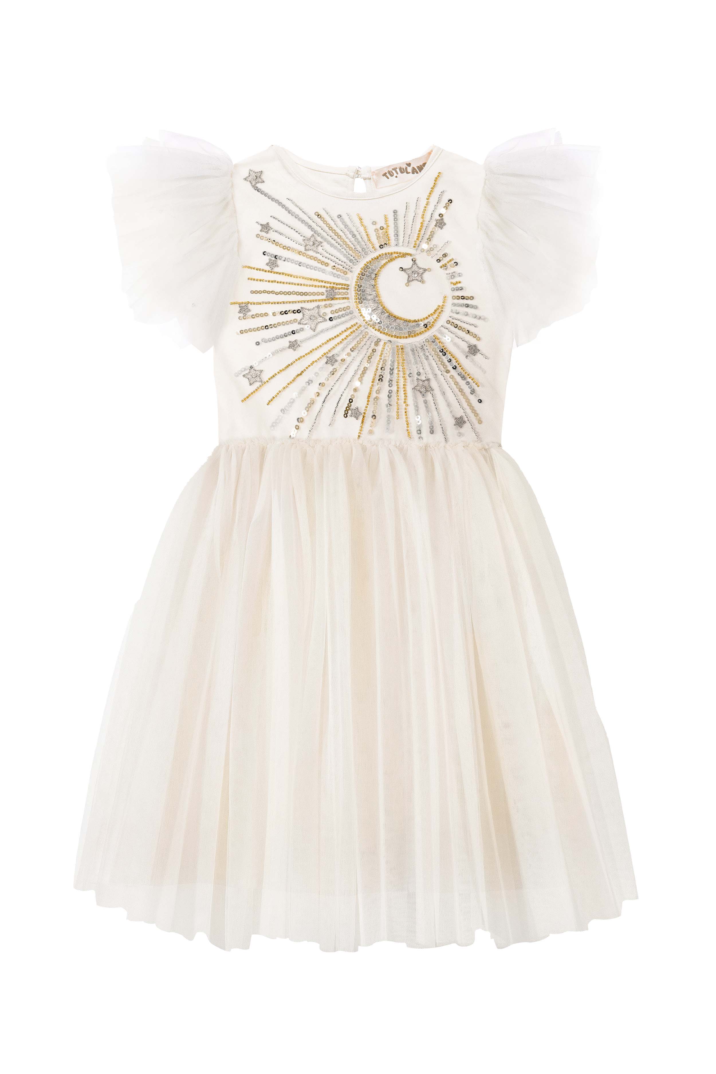Embroidered Celestial Tulle Tutu Dress