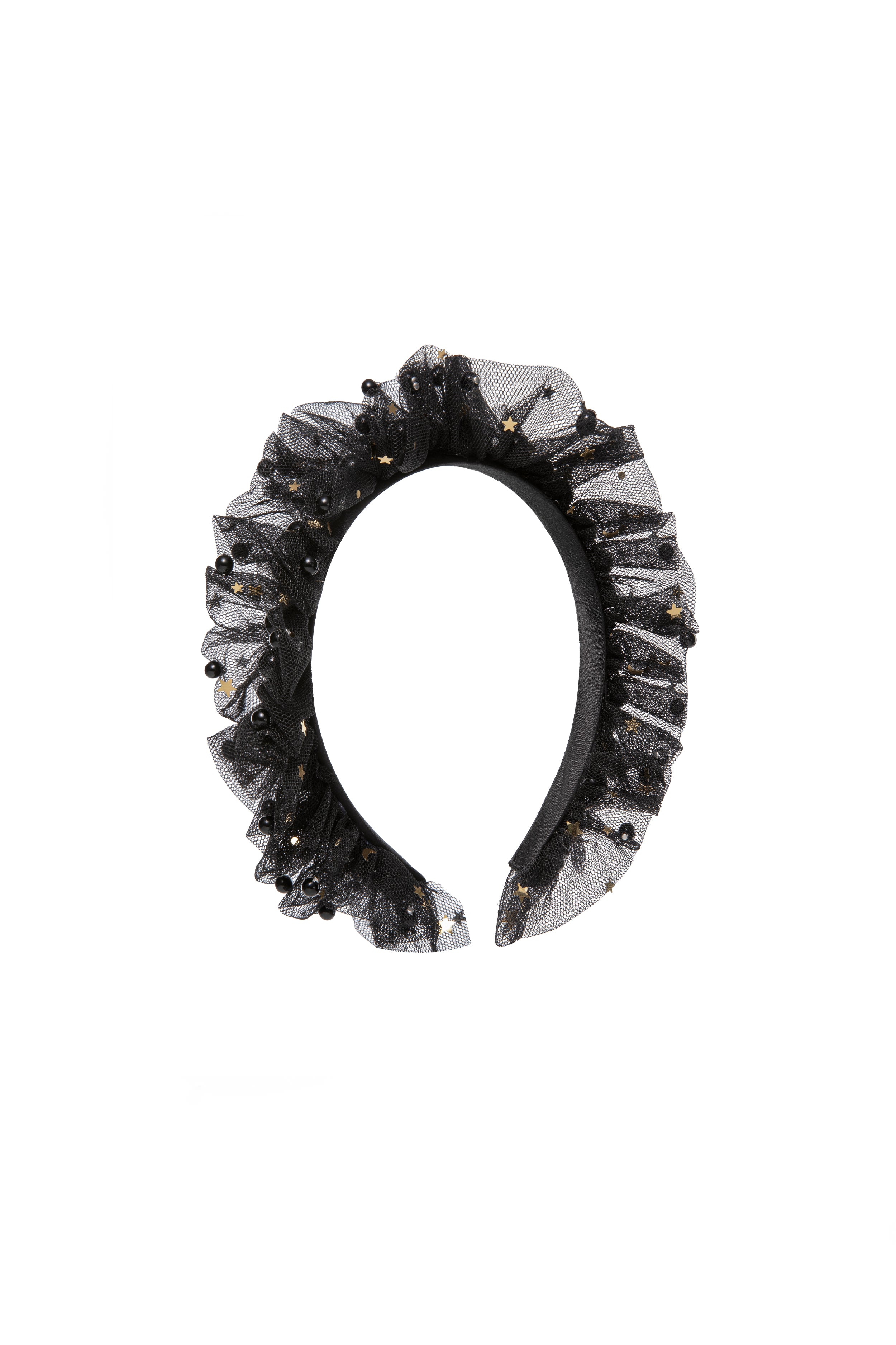 Graceful Beaded Star Mesh Headband