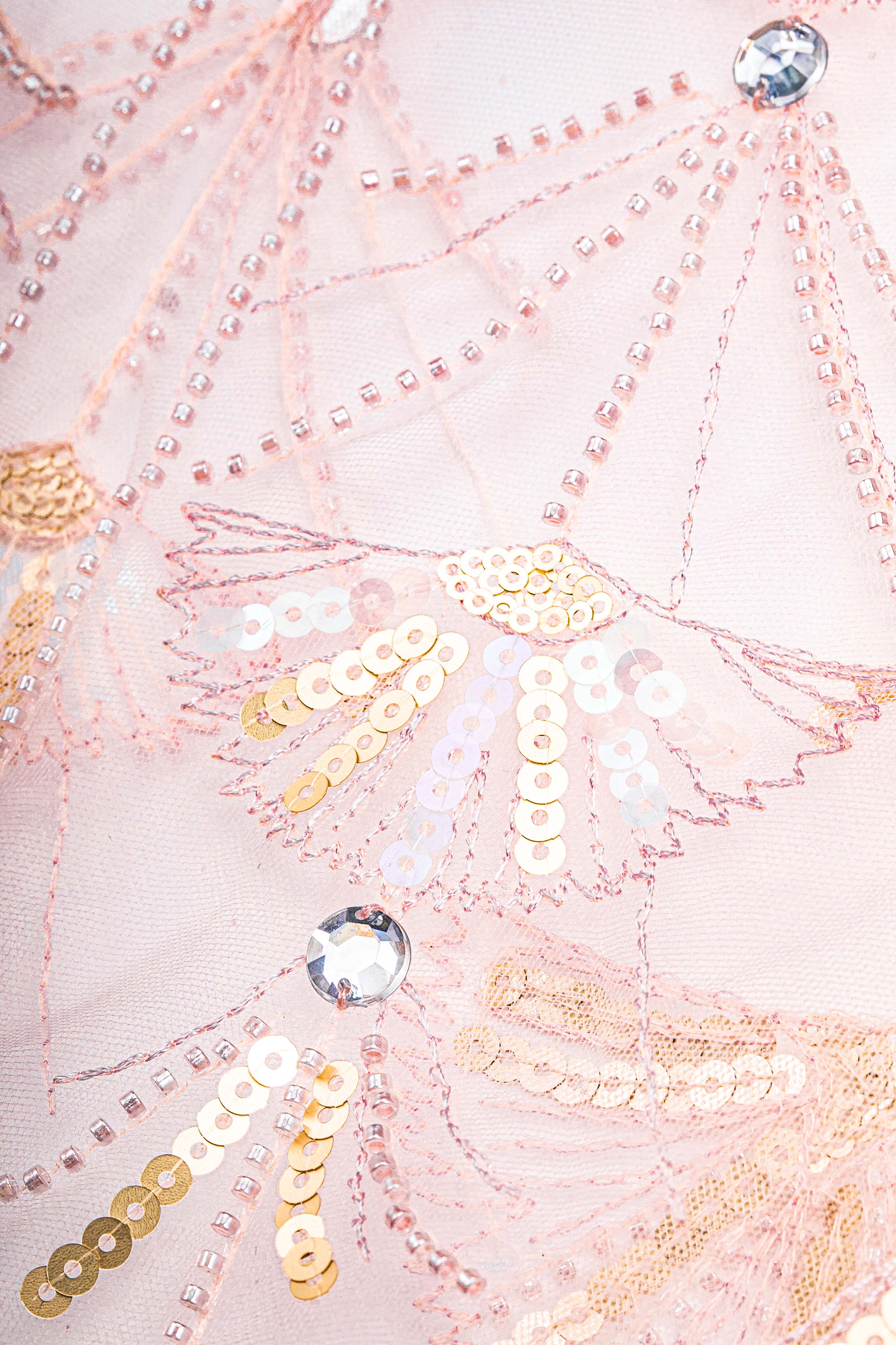 Sparkle Sequin Fan Tulle Shawl
