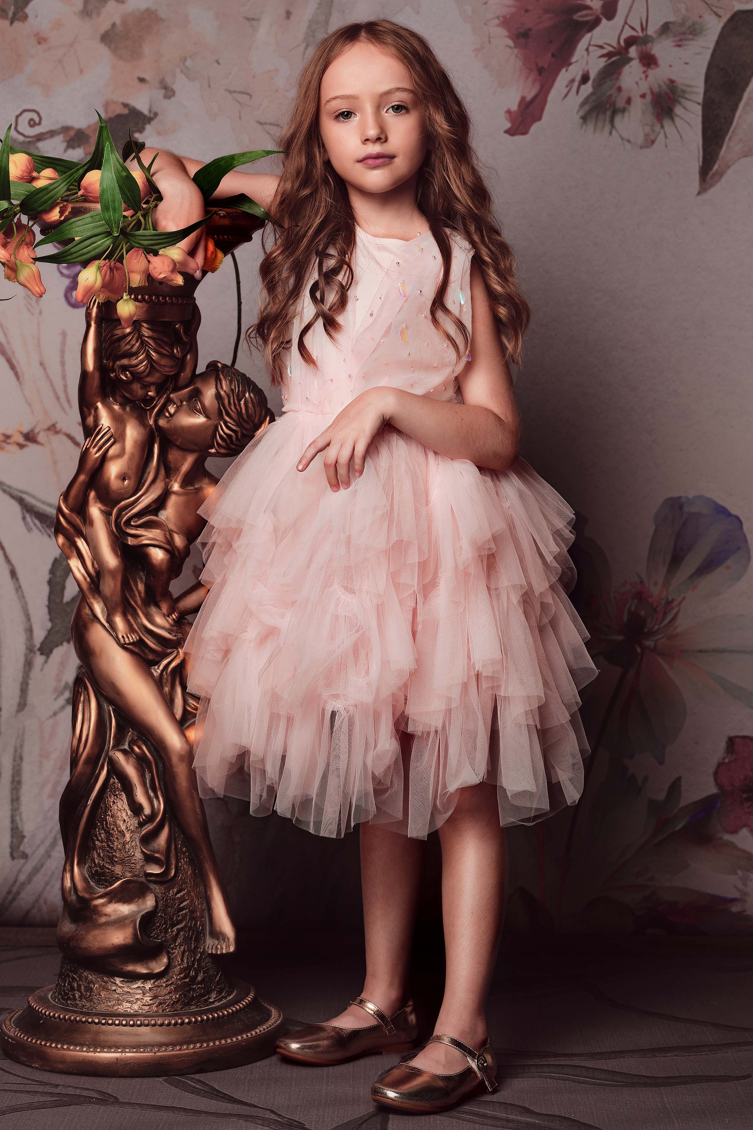 Glittering Layered Tulle Tutu Dress
