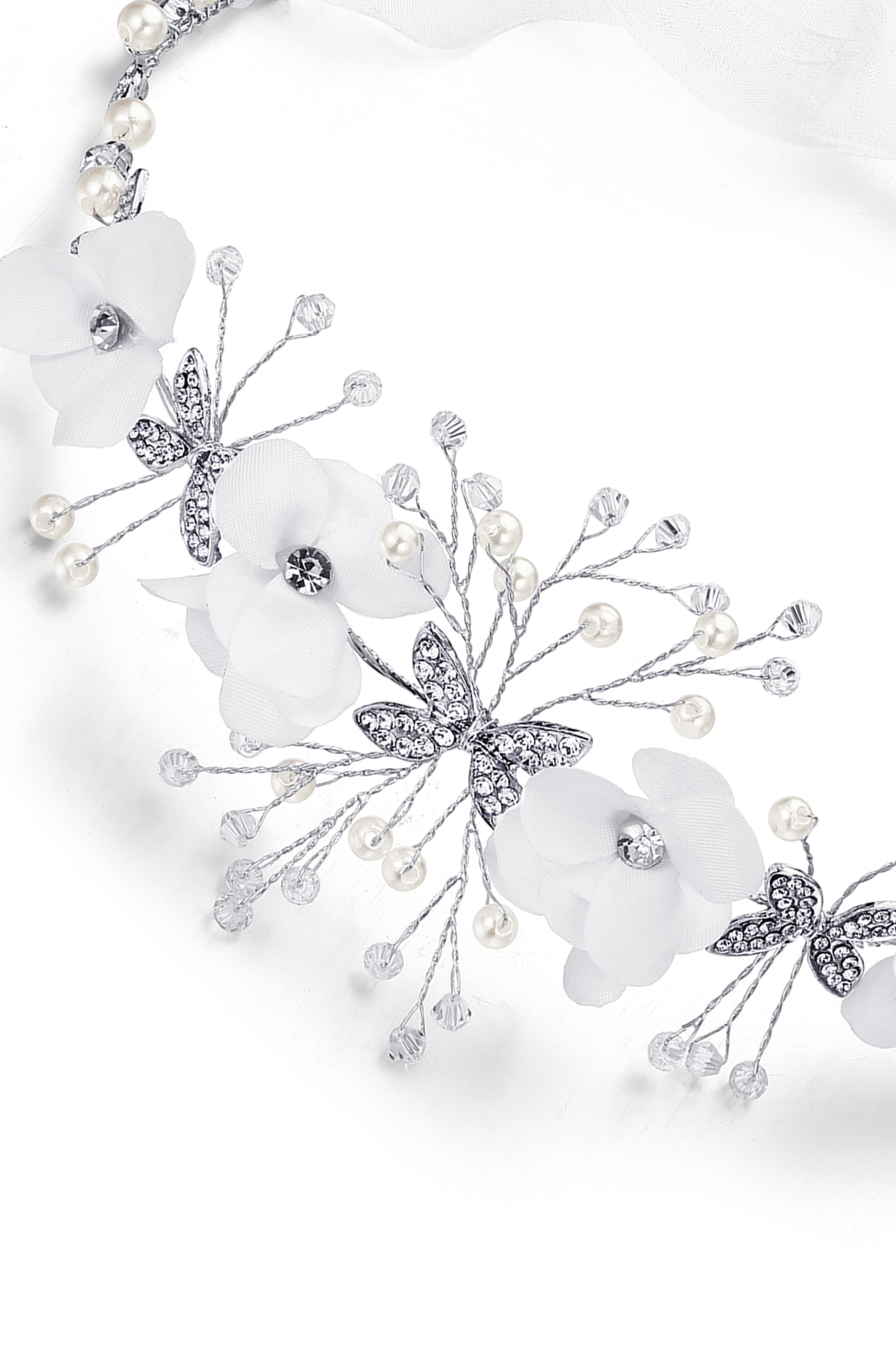 Crystal Flower Baby's Breath Tutu Headband
