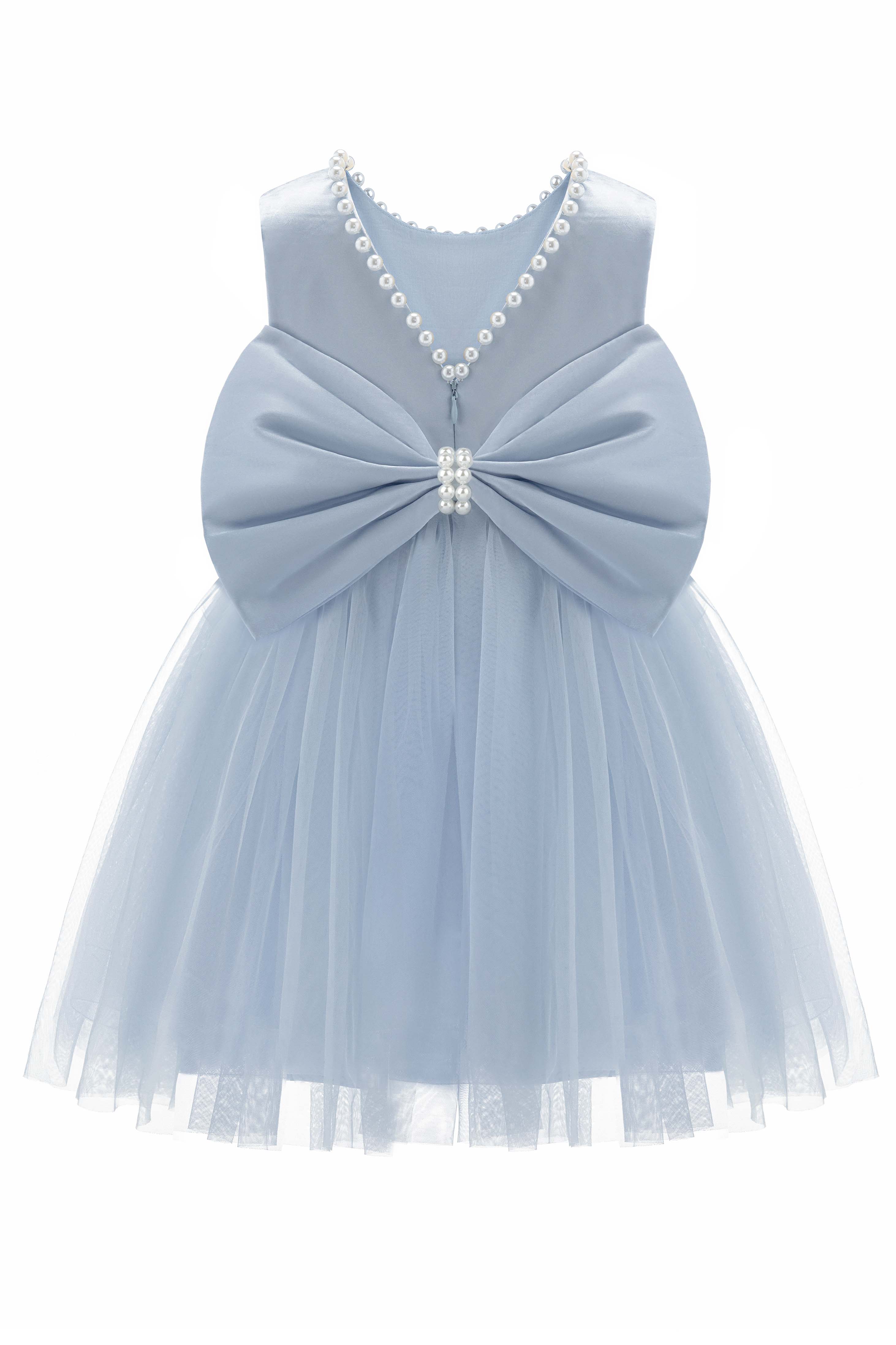 Cute Pearl Mesh Toddler Dress