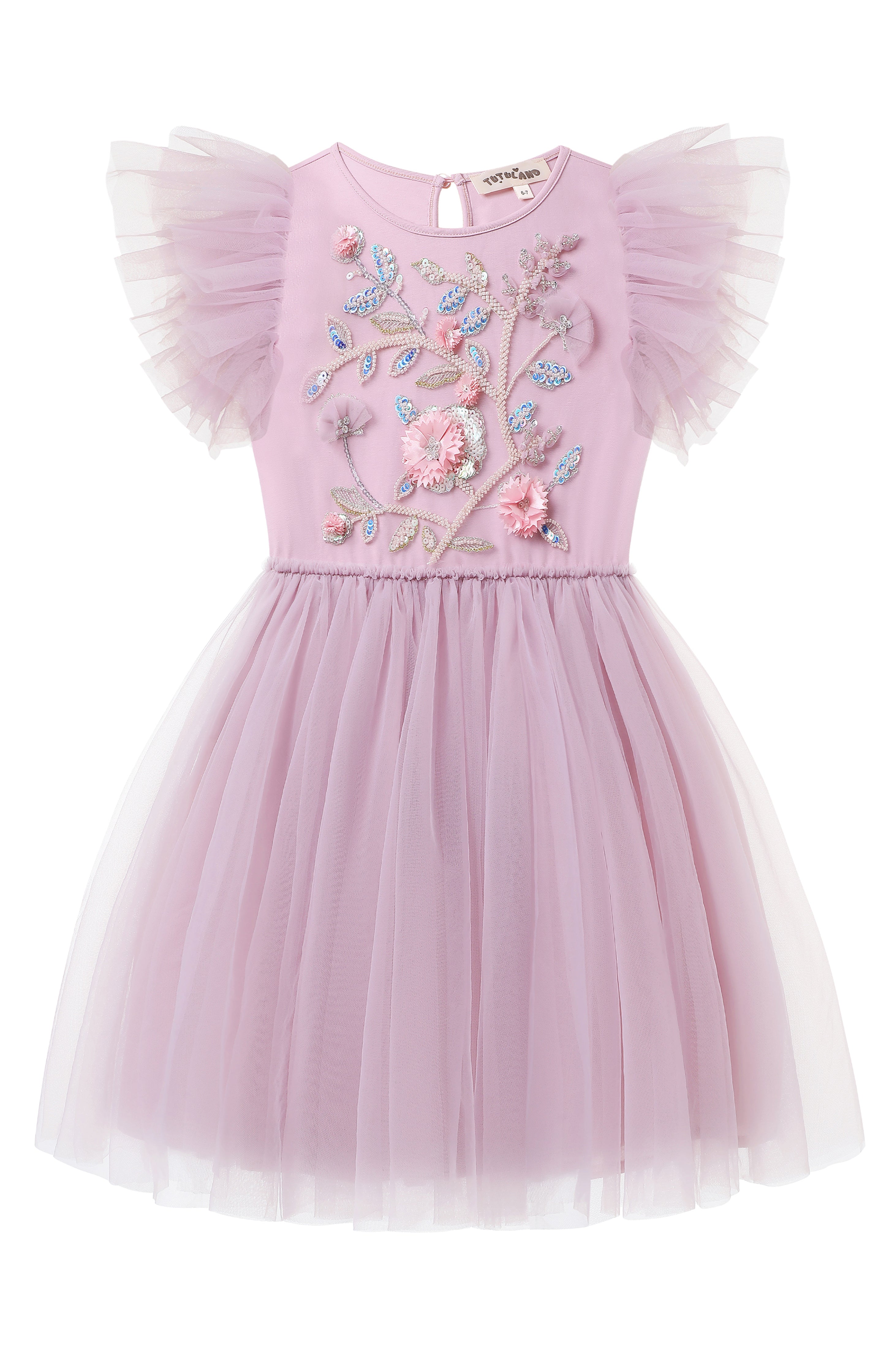 Embroidered Lace Flower Fairy Tutu Dress