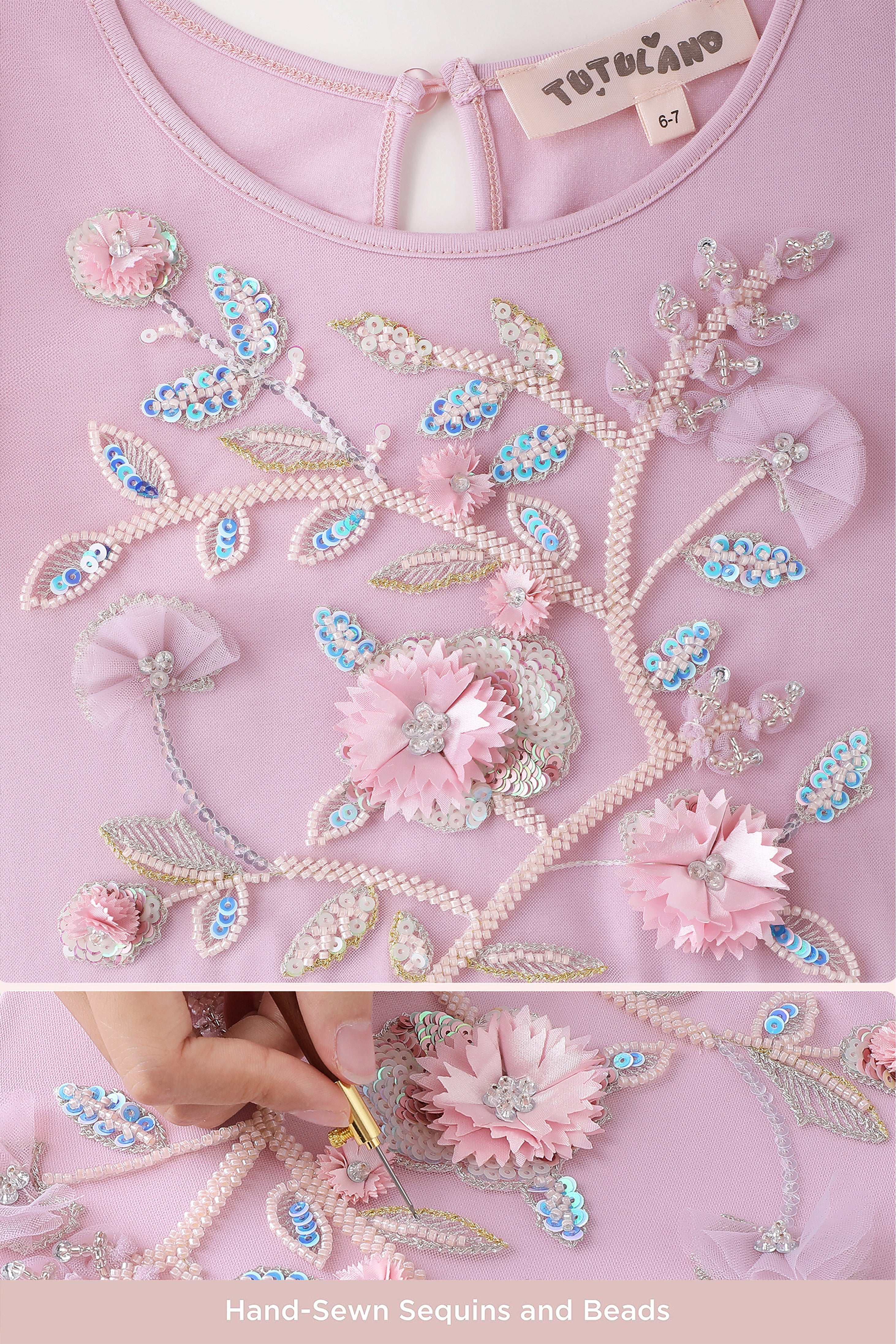 Embroidered Lace Flower Fairy Tutu Dress