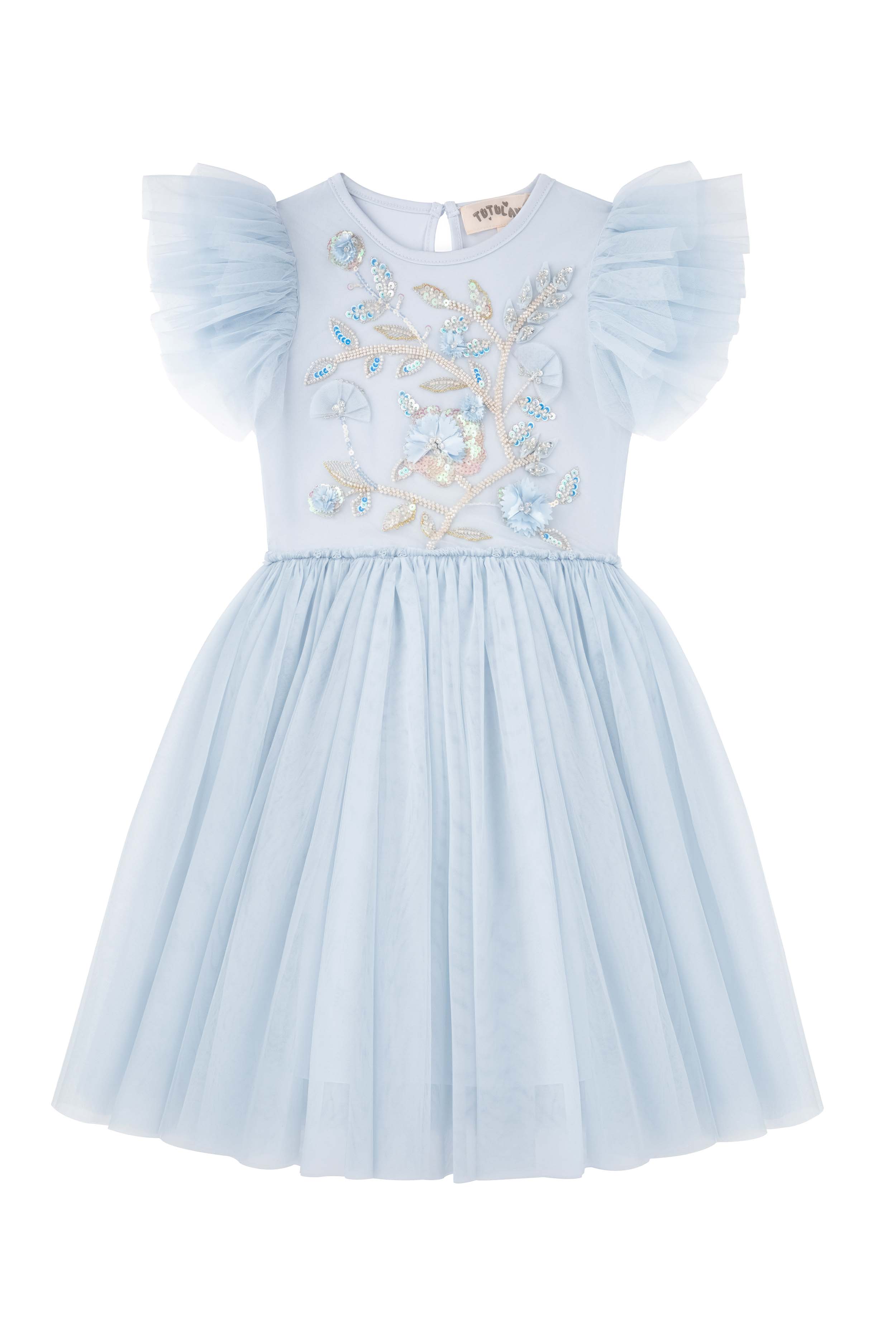 Tutuland Embroidered Flower Baby Girl Tulle Dress, Toddler Casual Summer Ruffles Birthday Princess Dresses, Light Blue / 8-9 Years Tutuland Embroidered Flower Baby Girl Tulle Dress, Toddler Casual Summer Ruffles Birthday Princess Dresses, Light Blue / 8-9 Years