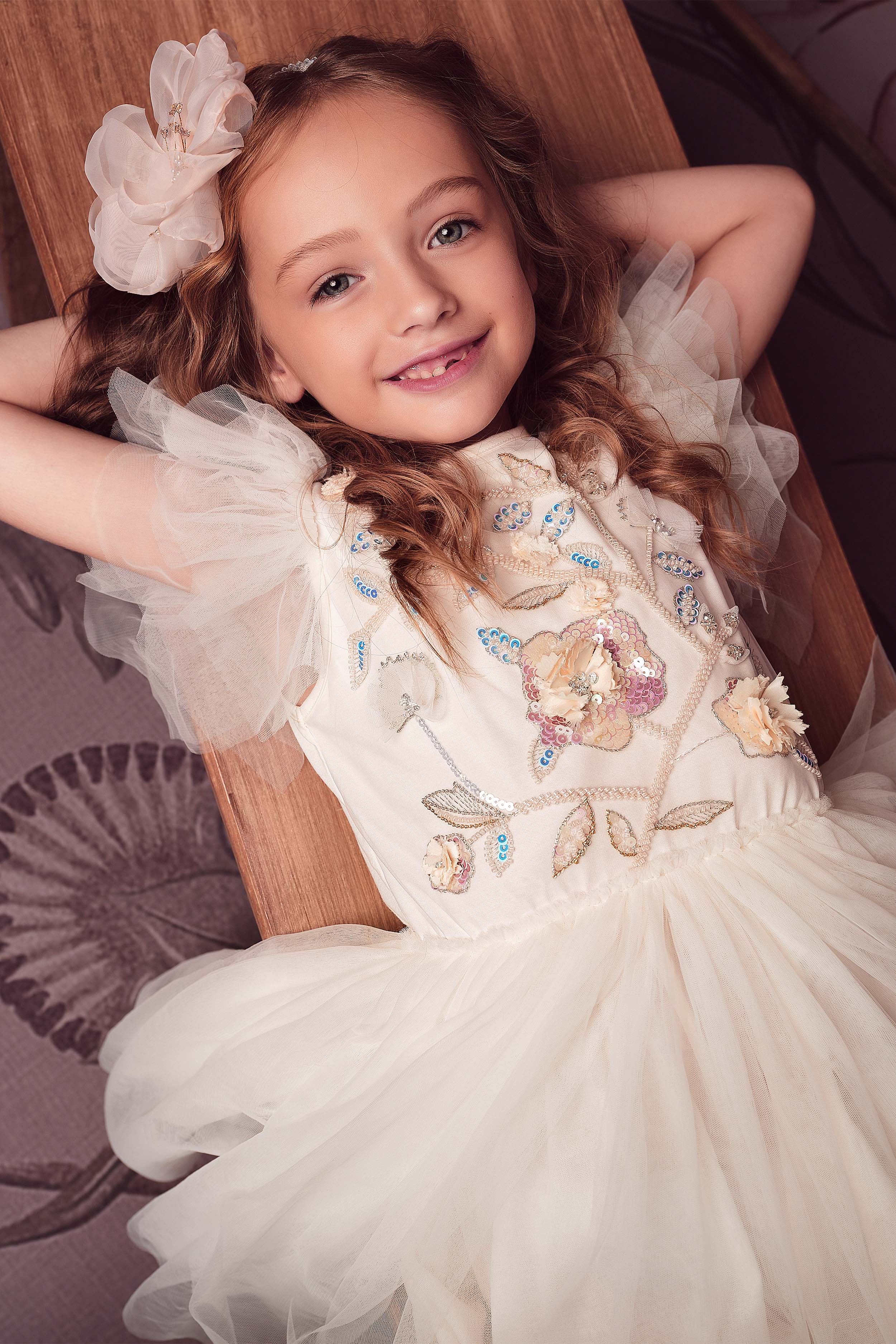 Whimsical Embroidered Flower Fairy Tutu Dress