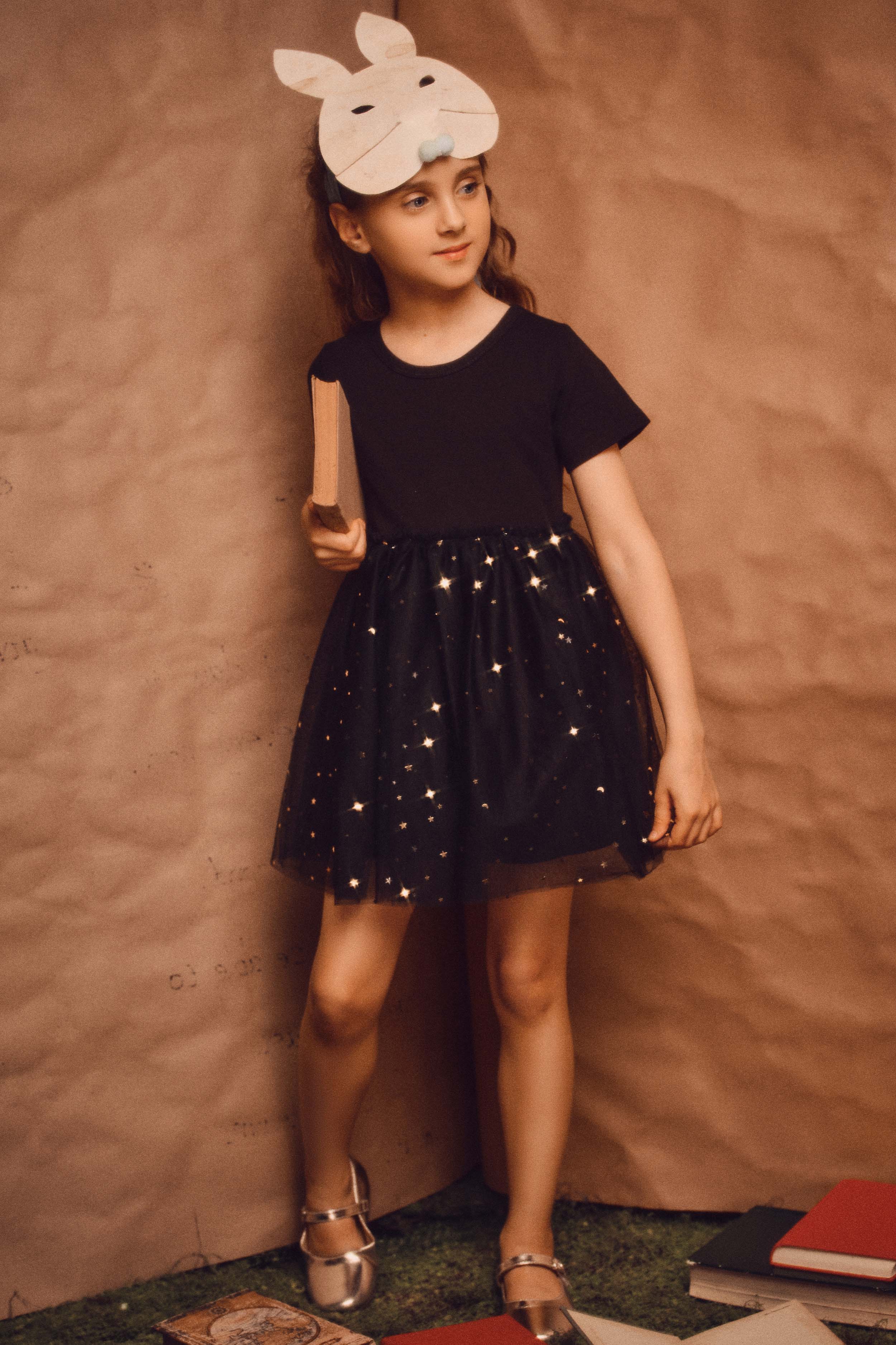 Glittering Sequin Tiered Tulle Tutu Dress