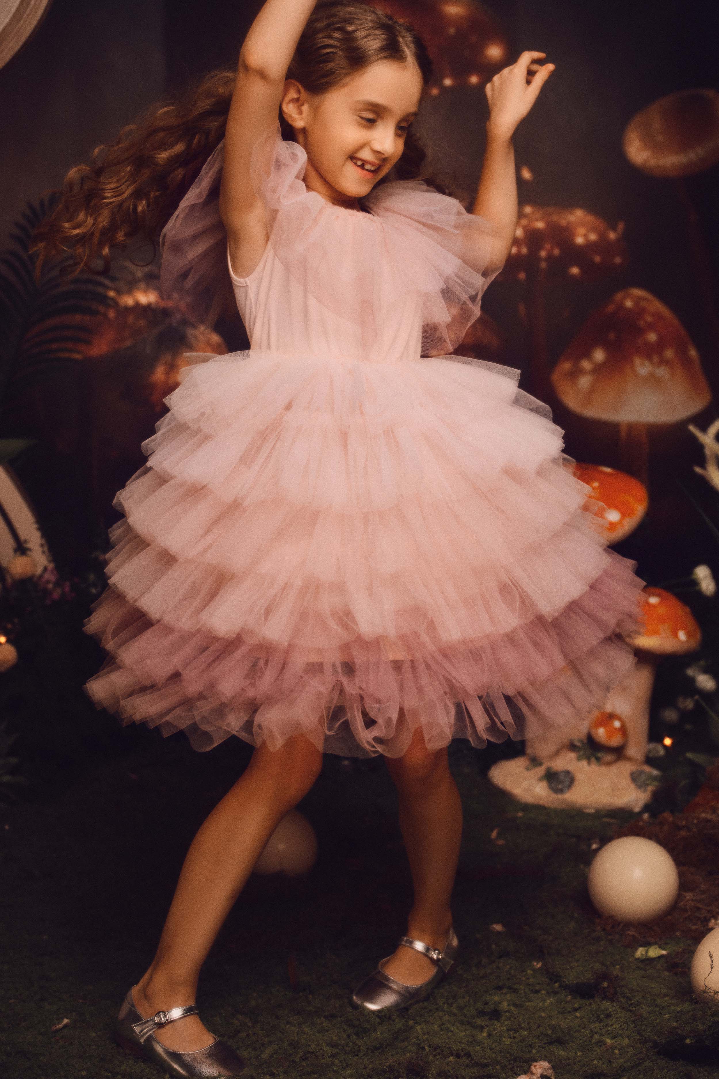 Gradient Tiered Tulle Fairy Tutu Dress
