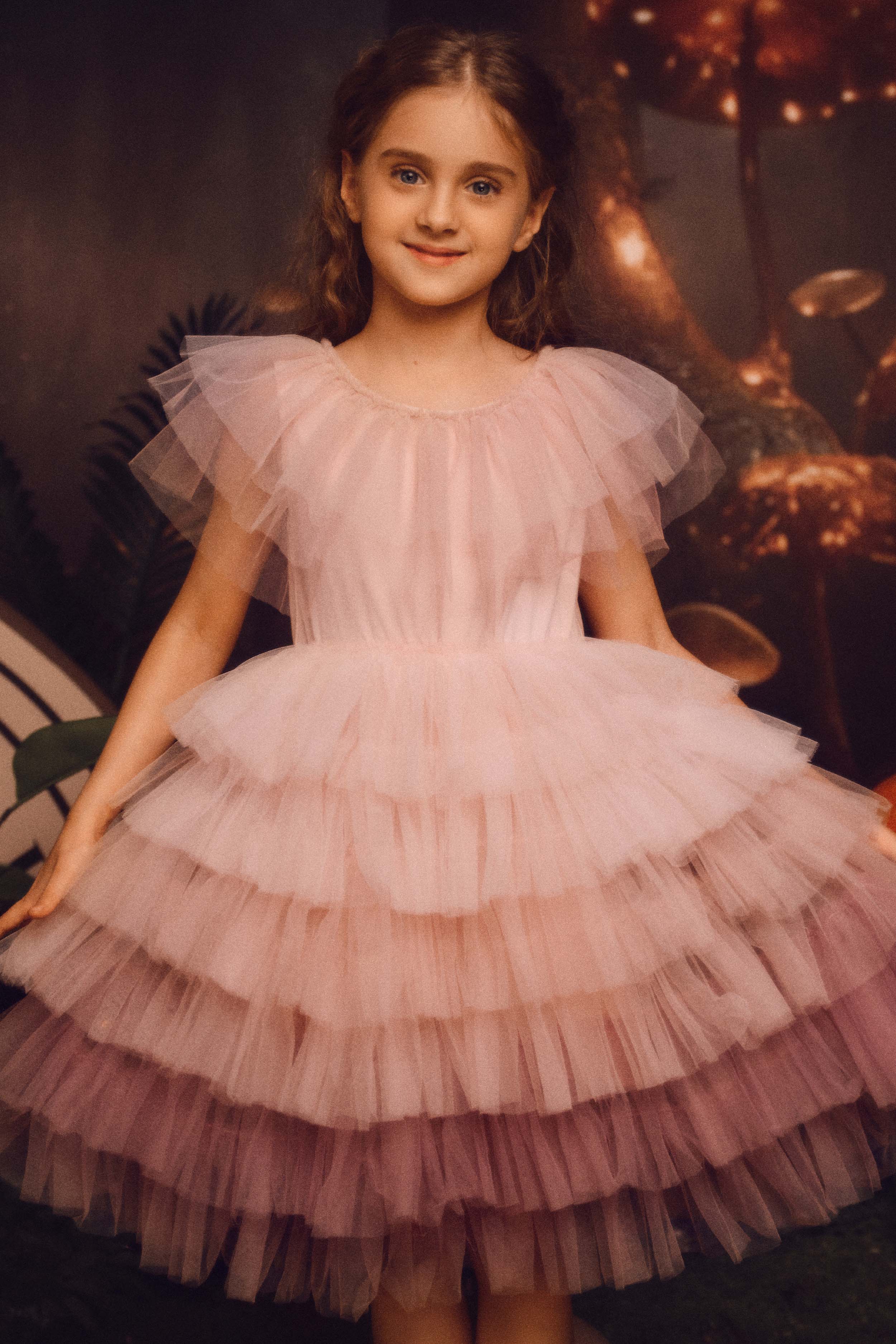 Gradient Tiered Tulle Fairy Tutu Dress
