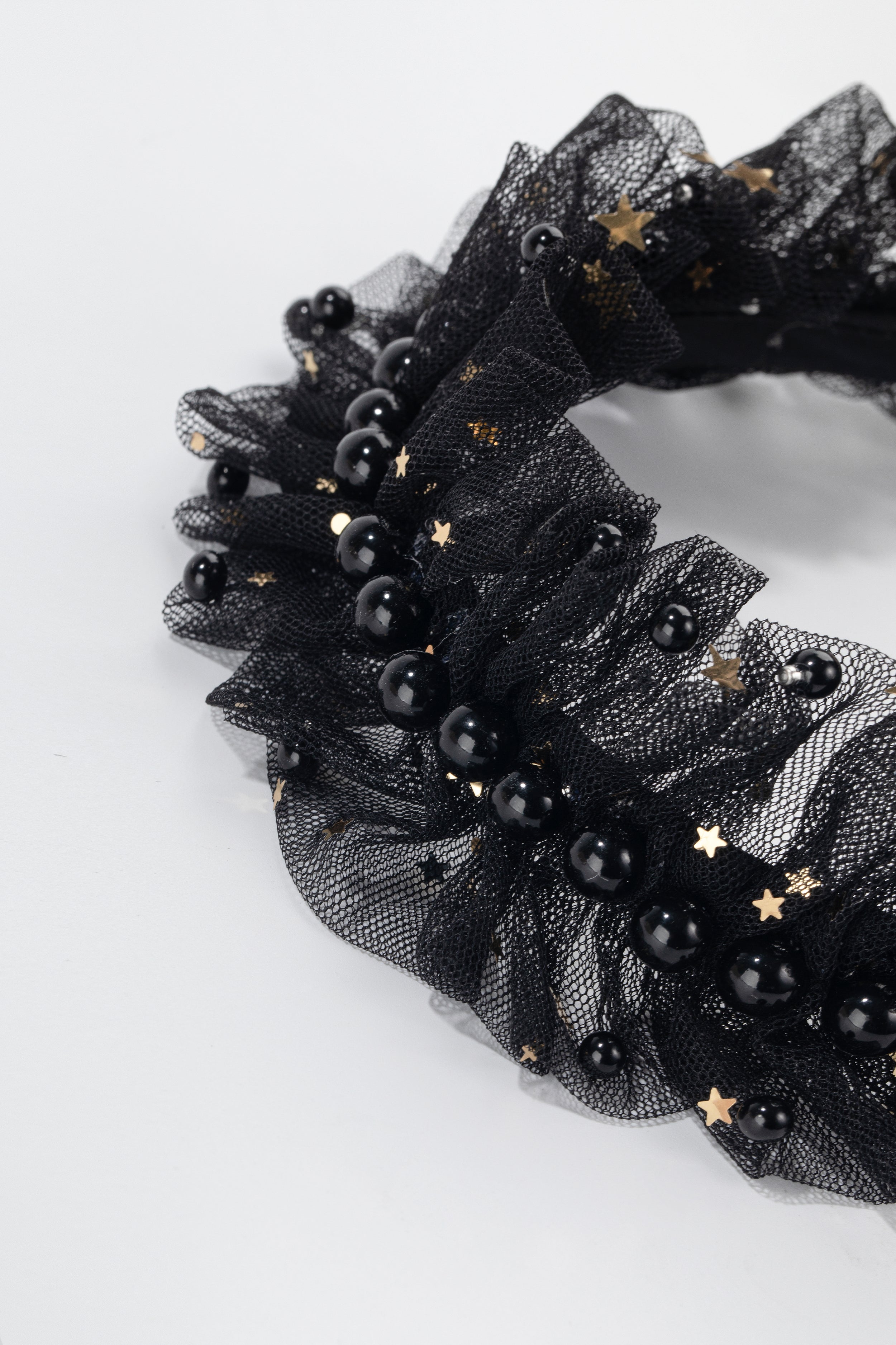 Graceful Beaded Star Mesh Headband