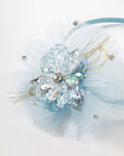 Adorable Crystal Flower Mesh Headband