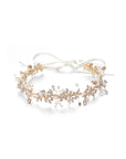 Crystal Pearl Leaf Fairy Headband