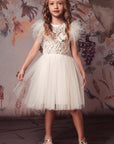 Embroidered Celestial Tulle Tutu Dress