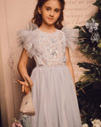 Charming Embroidered Flower Tutu Dress