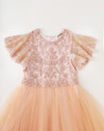 Enchanting Floral Leaf-Patterned Tulle Tutu Dress