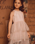 Halter Neck Tiered Tulle Toddler Dress