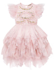 Delightful Flutter Sleeves Tutu Dress