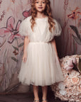 Cute Puff Sleeve Tulle Tutu Dress