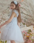 Adorable Pearl Layered Tulle Dress